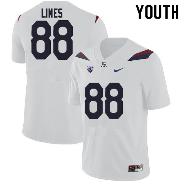 Youth #88 Alex Lines Arizona Wildcats College Football Jerseys Sale-White - Click Image to Close